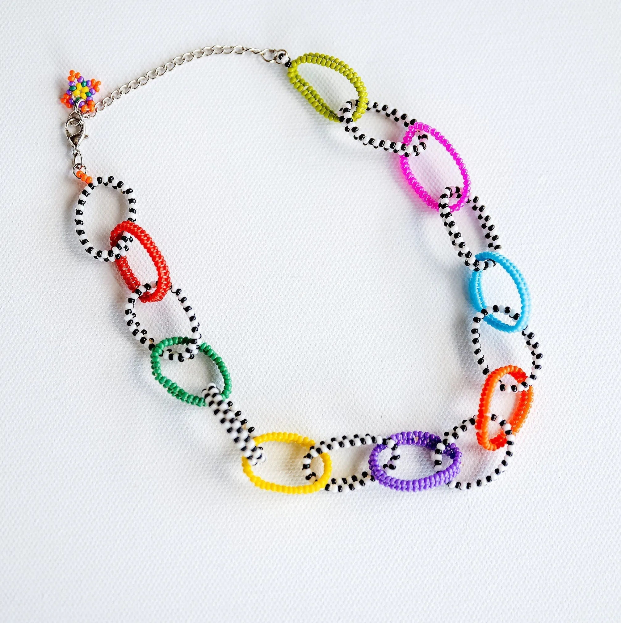 Checkered Chain Necklace
