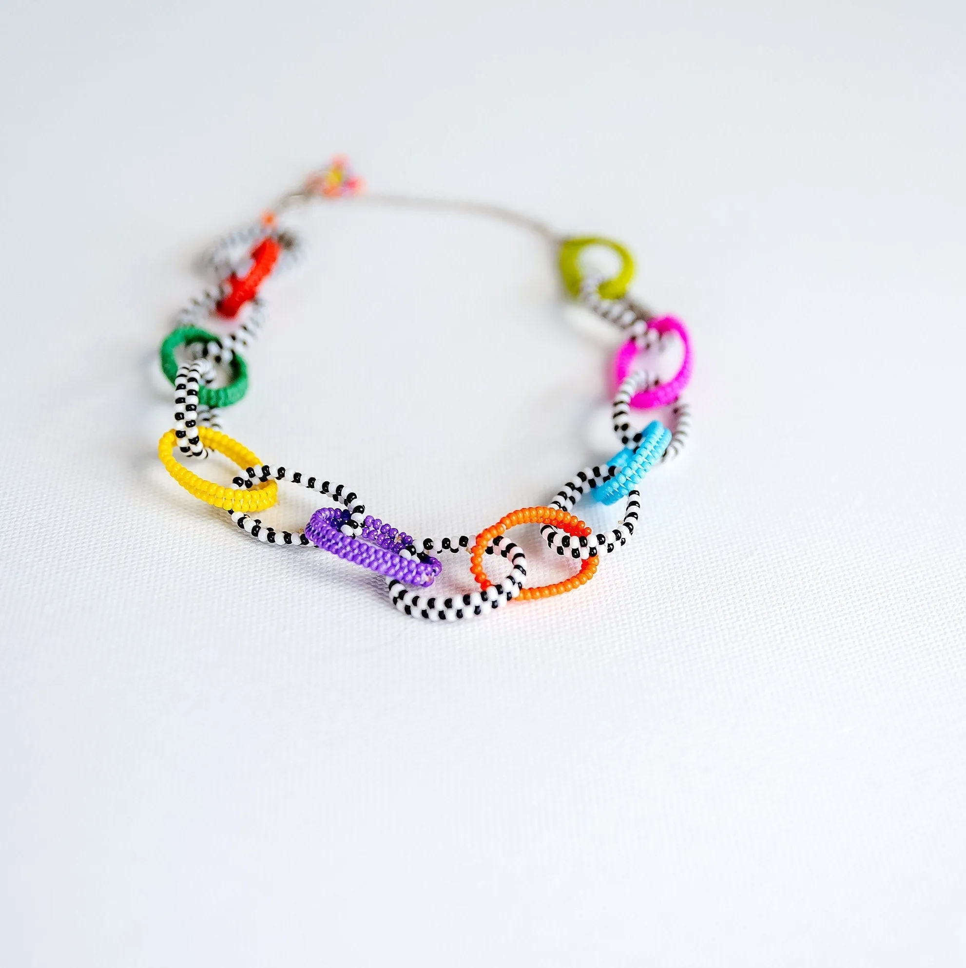 Checkered Chain Necklace