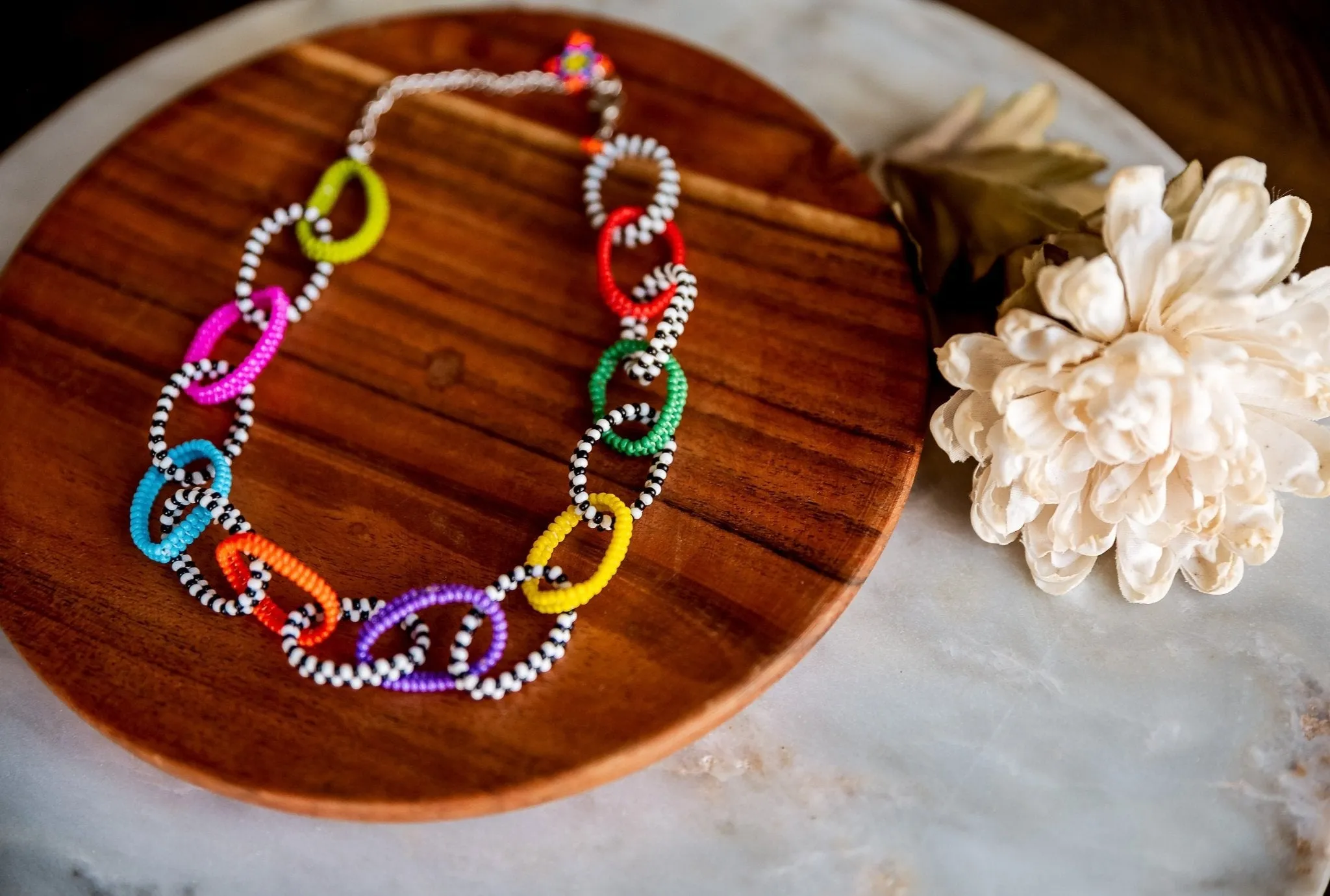 Checkered Chain Necklace