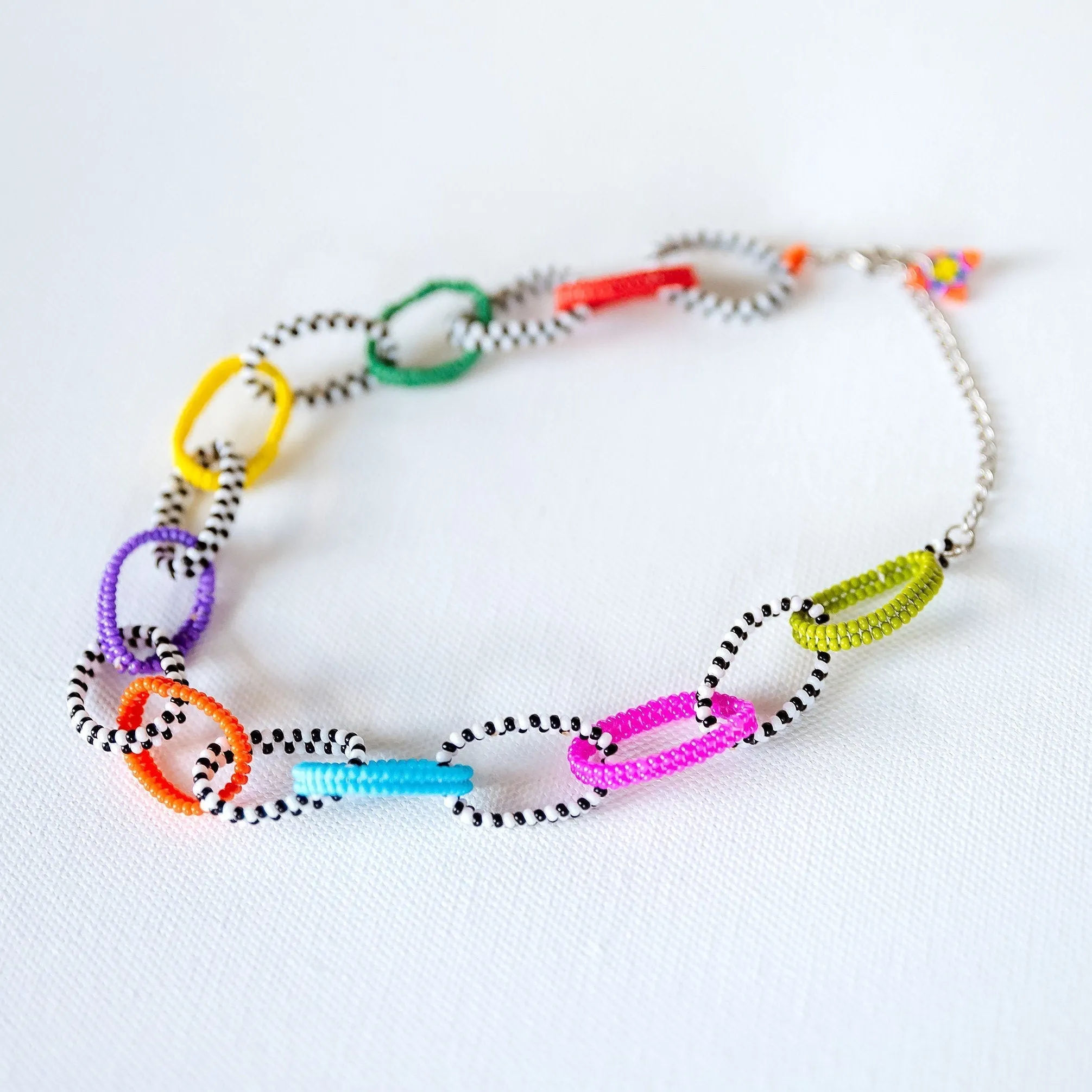 Checkered Chain Necklace
