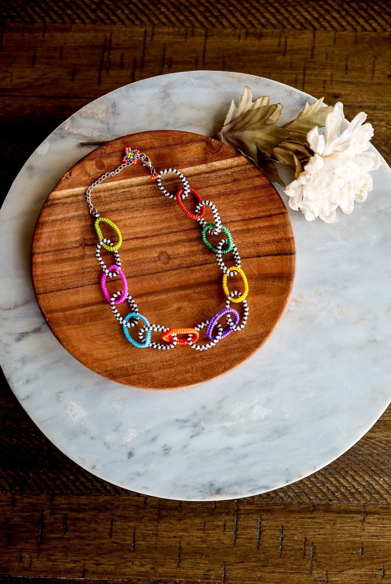 Checkered Chain Necklace