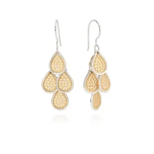Classic Chandelier Earrings - Gold/Silver - 4297E-TWT