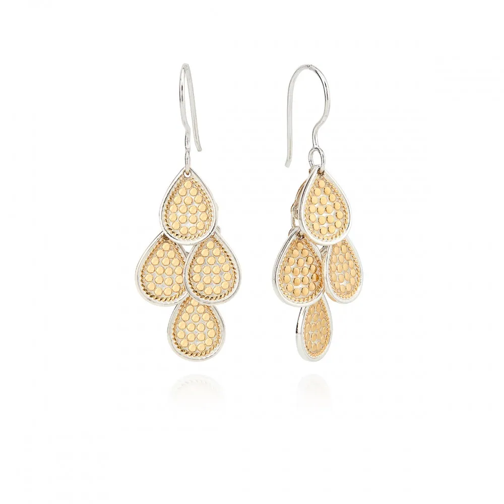 Classic Chandelier Earrings - Gold/Silver - 4297E-TWT