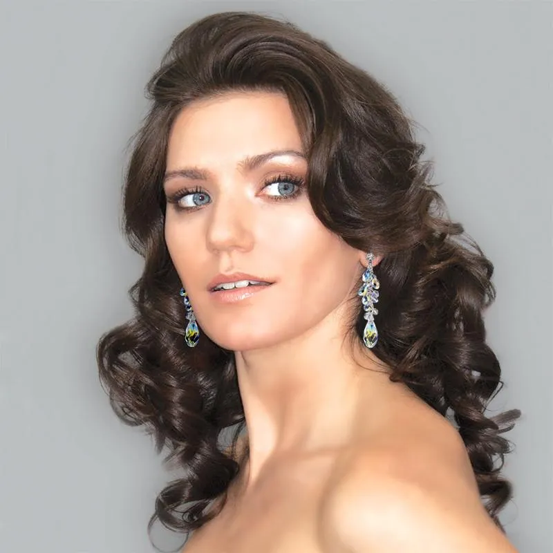 Clustered Briolette Drop Earrings