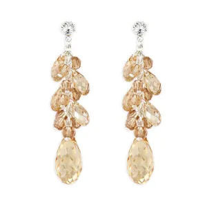 Clustered Briolette Drop Earrings