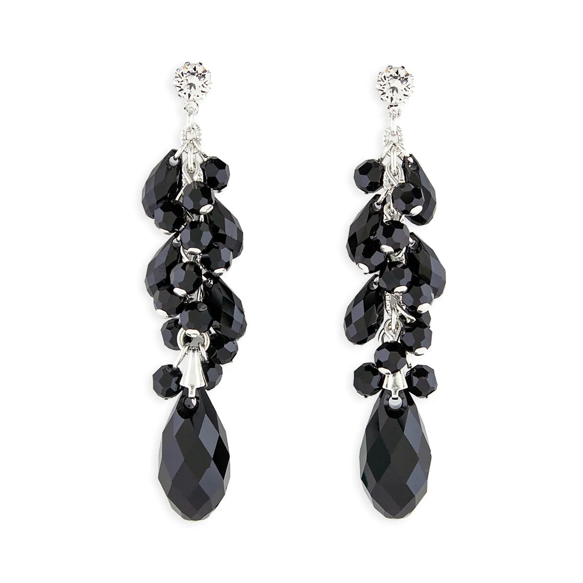 Clustered Briolette Drop Earrings