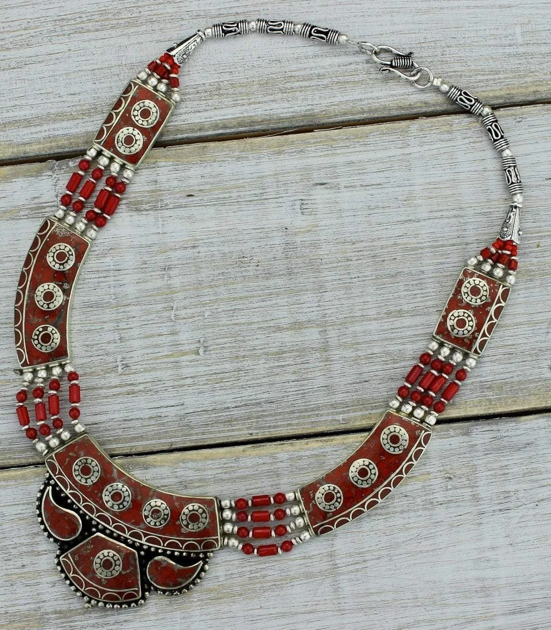 Coral Pendant Necklace