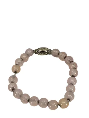 DAVID YURMAN Sterling Silver Rose Quartz Spiritual Beads Bracelet