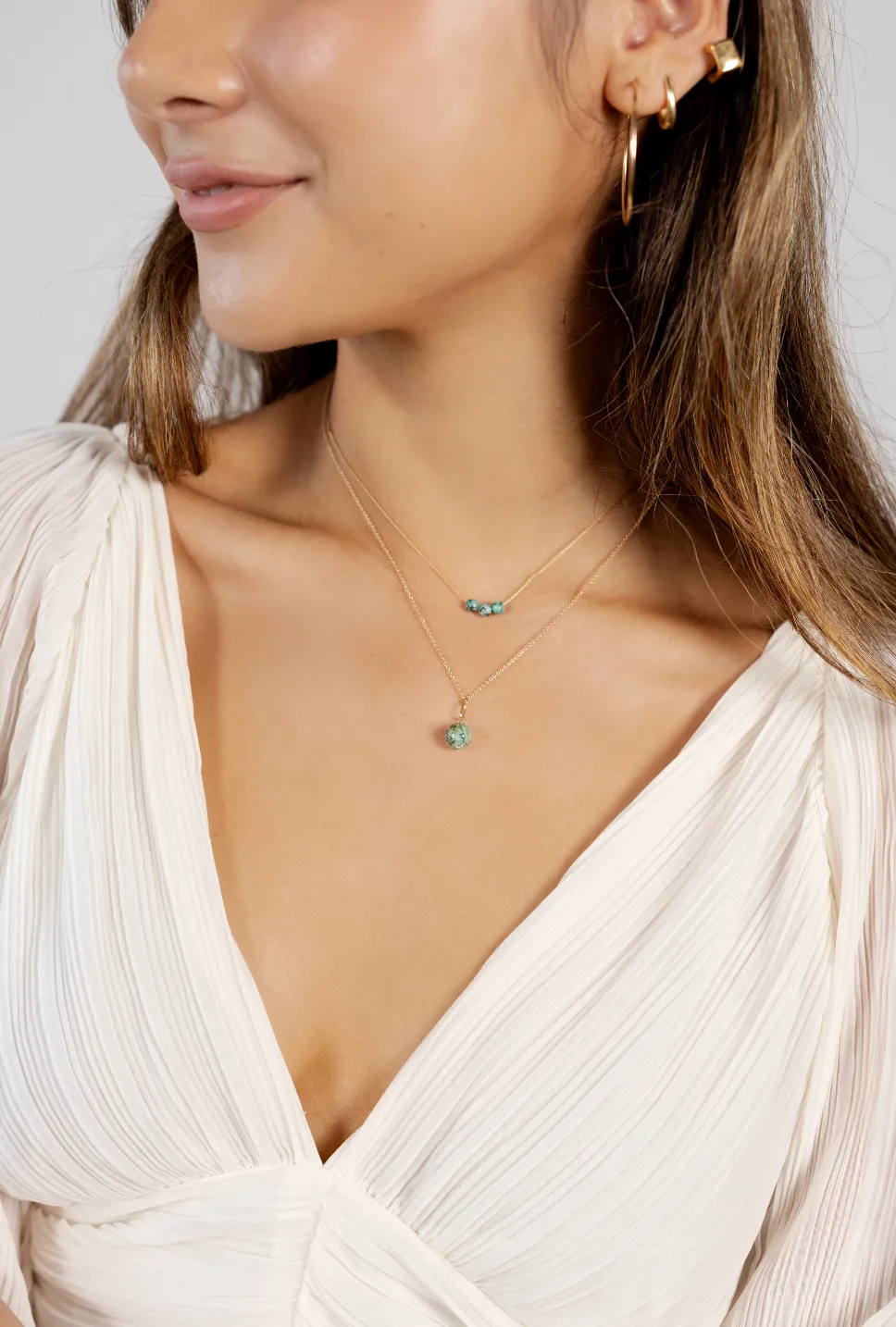 December Birthstone Make A Wish Necklace with Turquoise