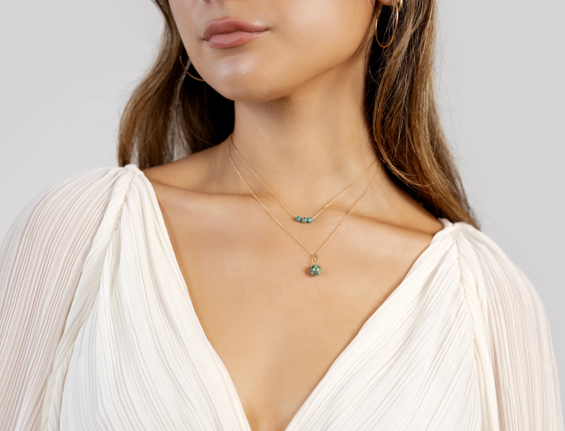 December Birthstone Make A Wish Necklace with Turquoise