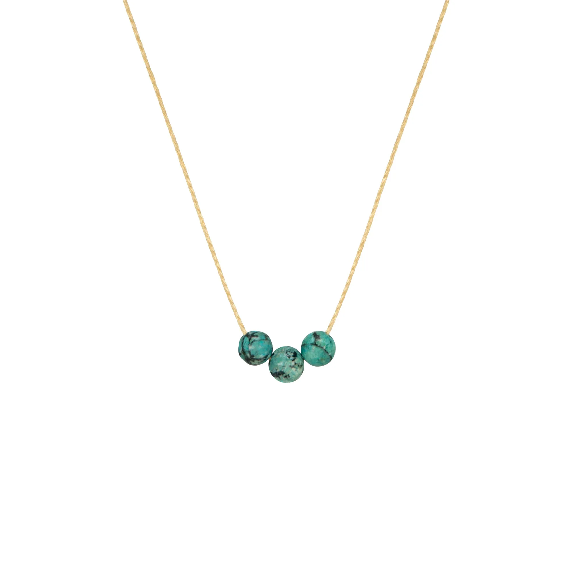 December Birthstone Make A Wish Necklace with Turquoise