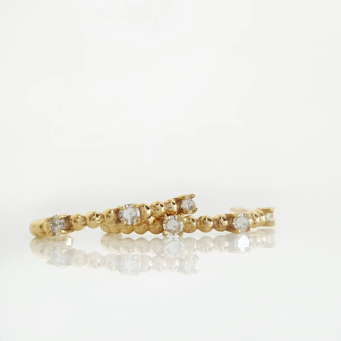 Diamond Dot Hoops