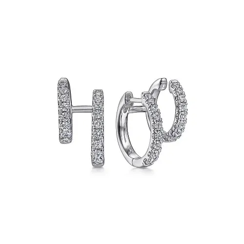 Diamond Double Stackable Hugger Earring