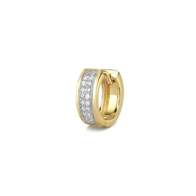 Diamond Jewellery 9ct Gold Diamond Huggies Earrings ED135