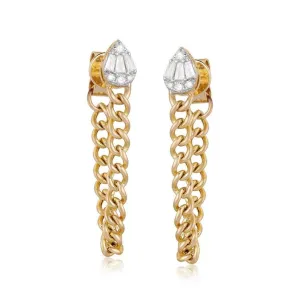 Diamond Teardrops Beautiful Drop Earrings