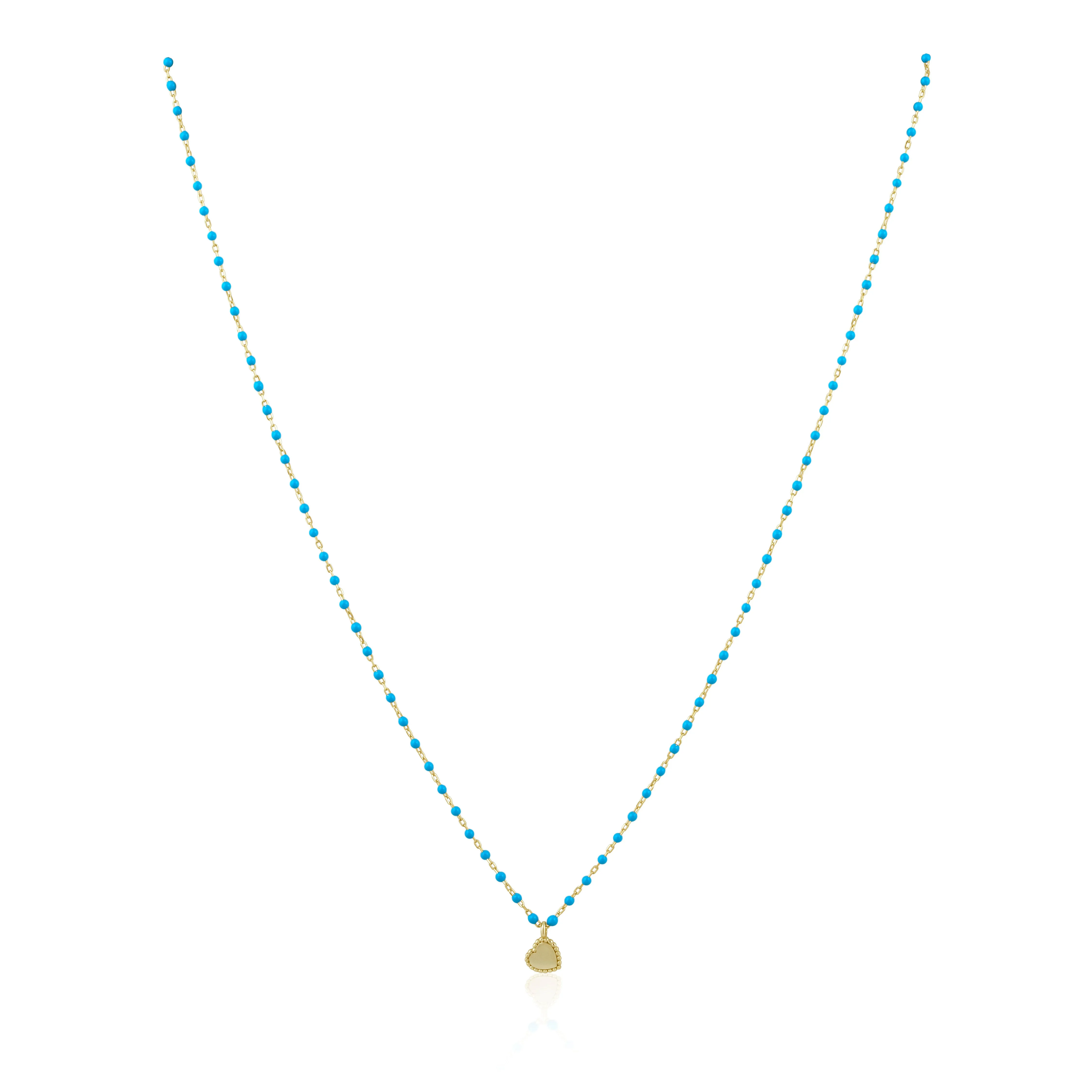 Elsa Mini Heart Necklace Turquoise