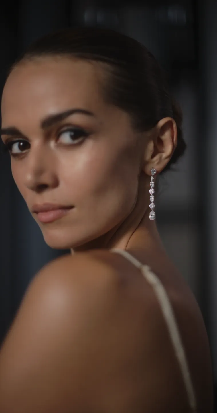 Elspeth Drops White Gold Plated