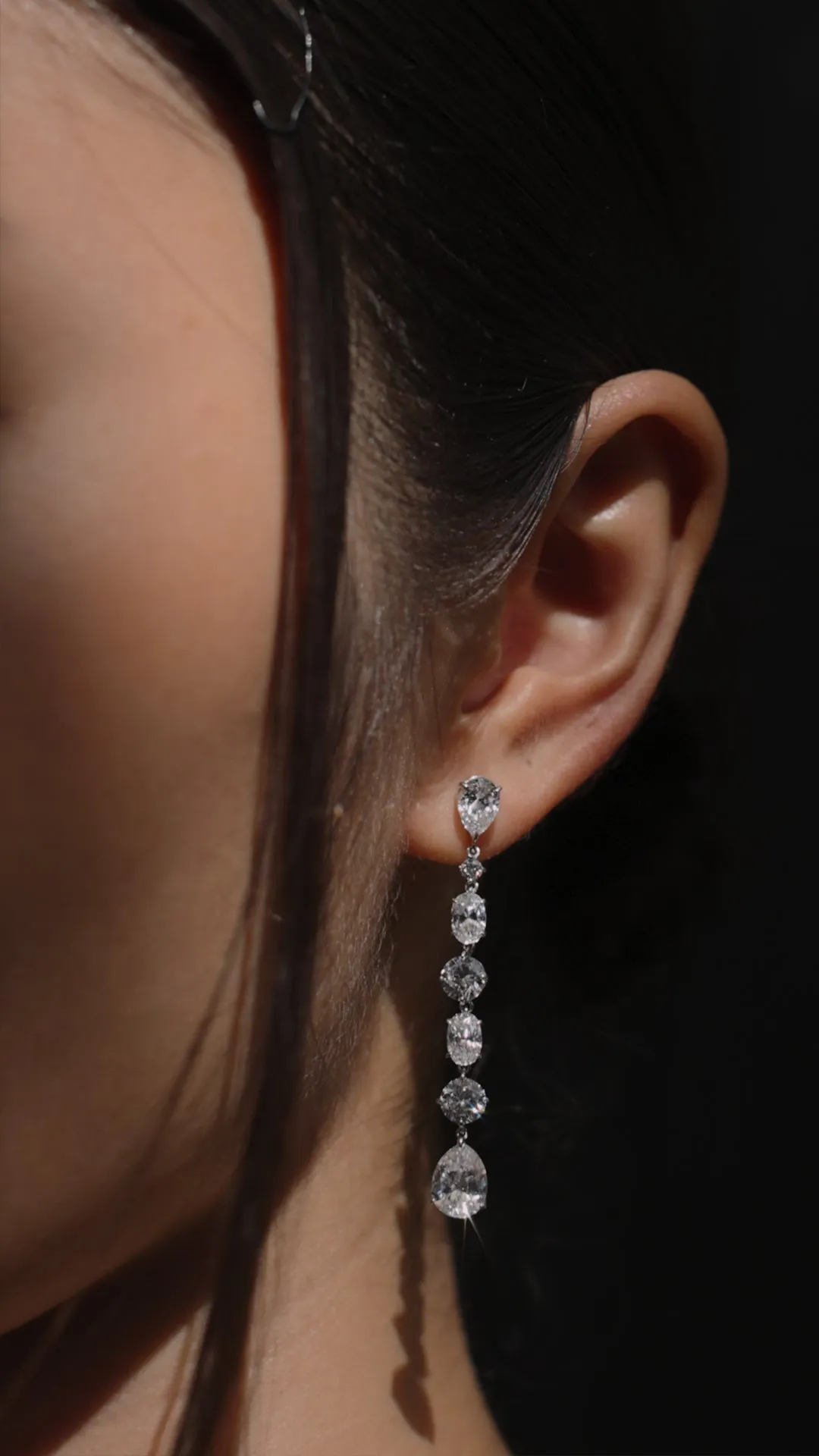 Elspeth Drops White Gold Plated