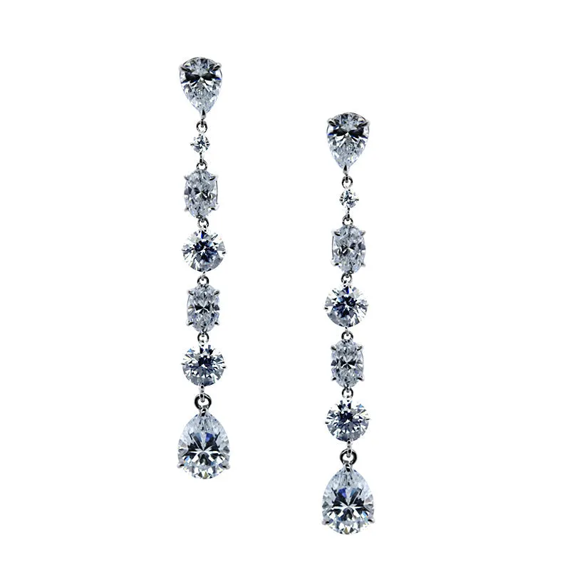 Elspeth Drops White Gold Plated