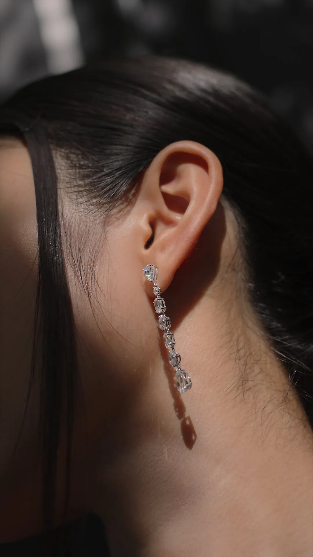Elspeth Drops White Gold Plated