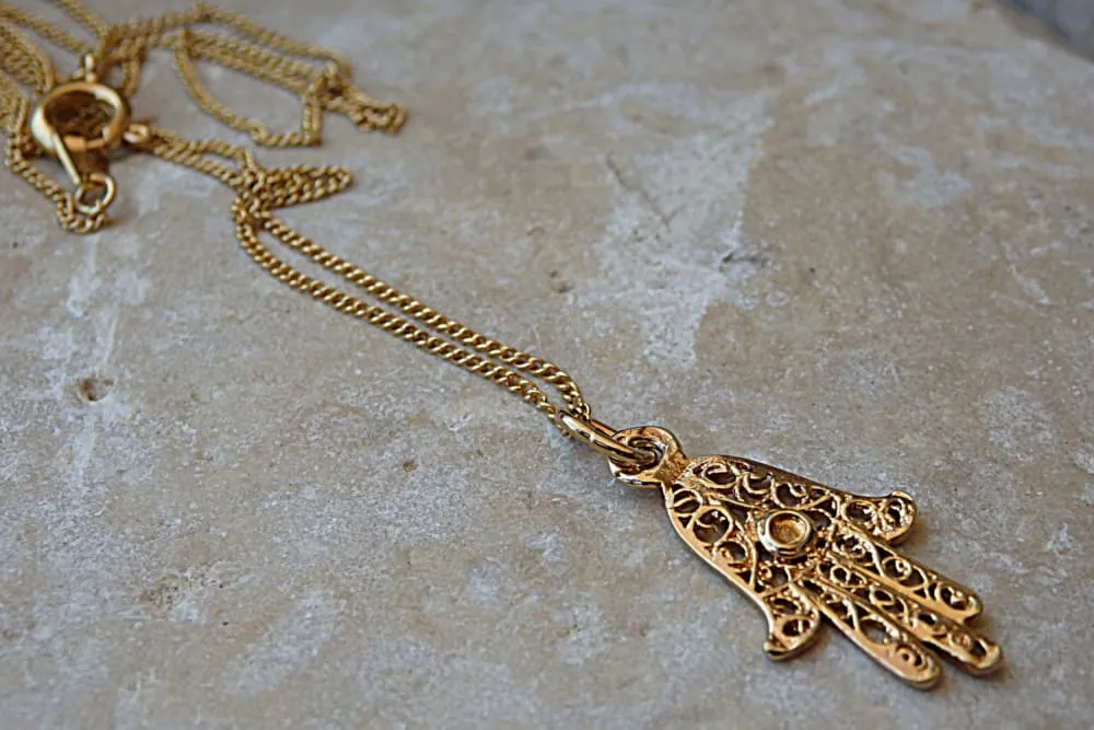 Filigree Hamsa Necklace