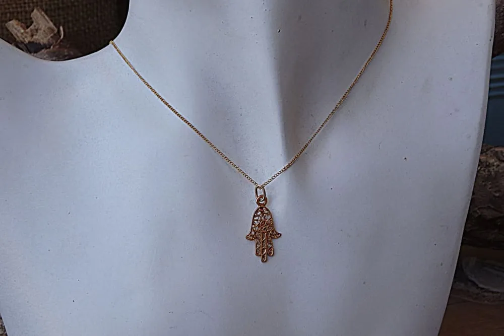 Filigree Hamsa Necklace