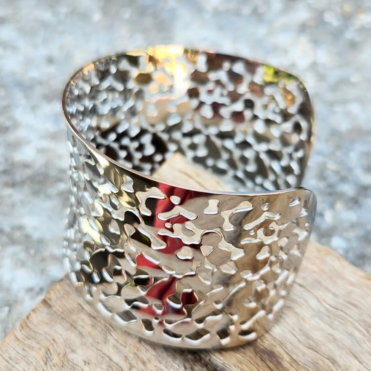 FILIGREE SILVER WATERPROOF BOHO CUFF