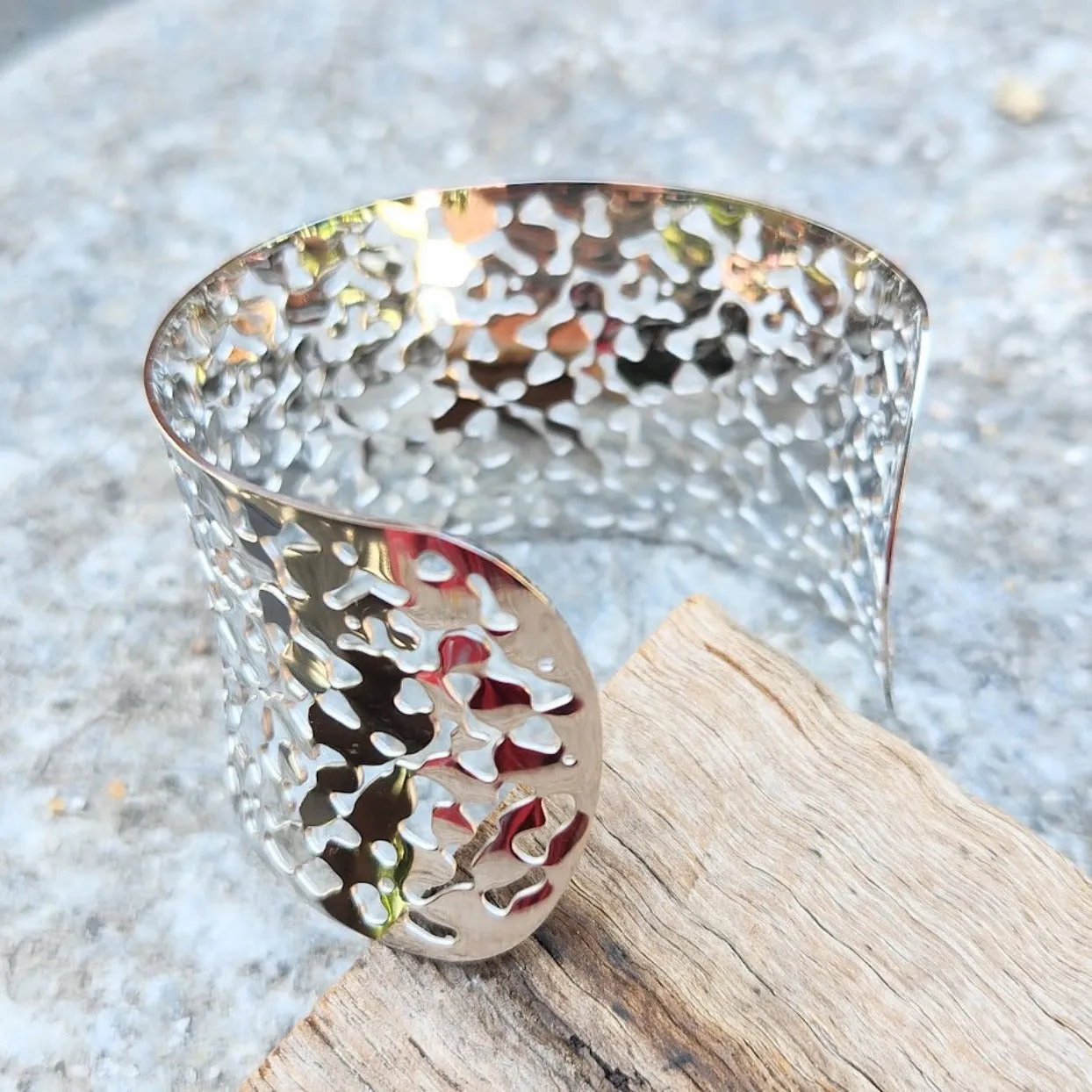 FILIGREE SILVER WATERPROOF BOHO CUFF