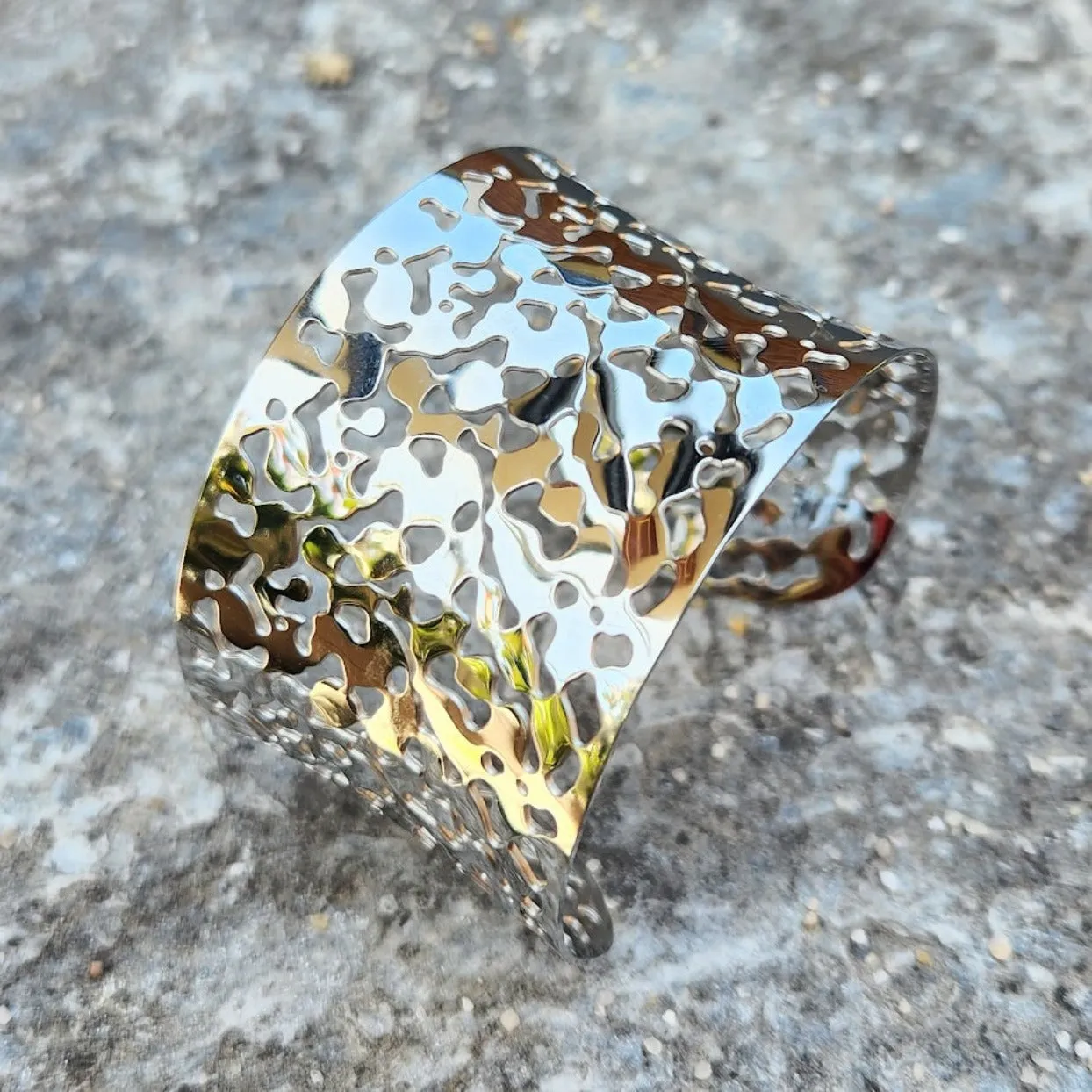 FILIGREE SILVER WATERPROOF BOHO CUFF