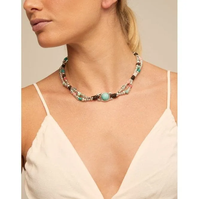 Flashy Turquoise Stone Natural Stone Necklace