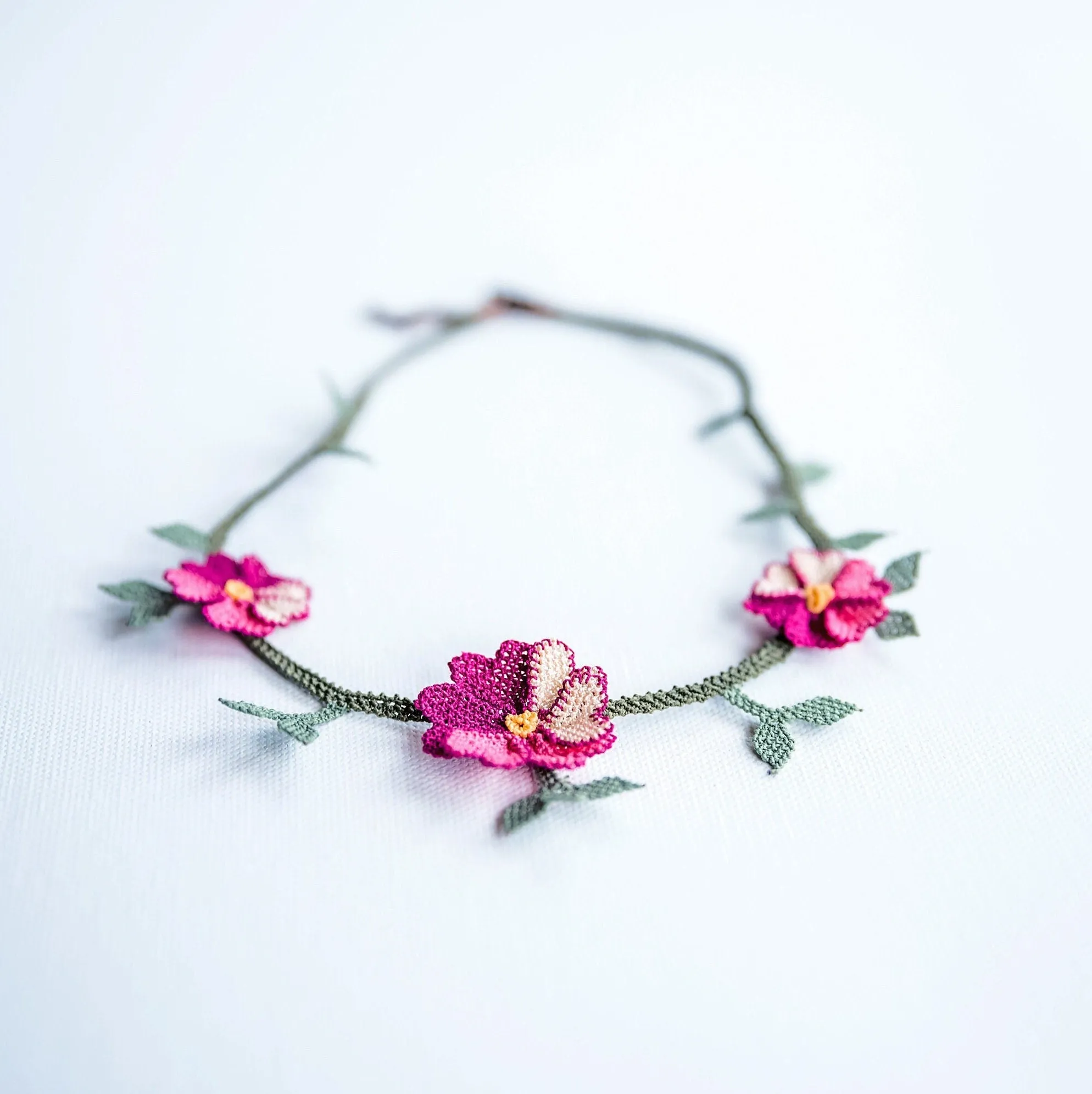 Floral Crochet Necklace