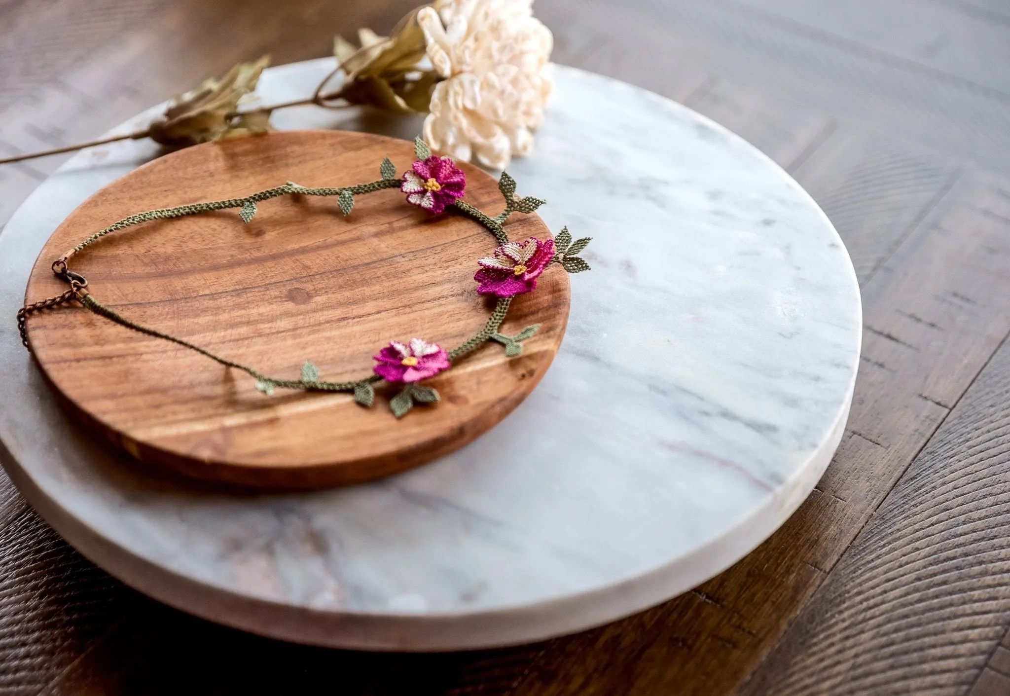 Floral Crochet Necklace