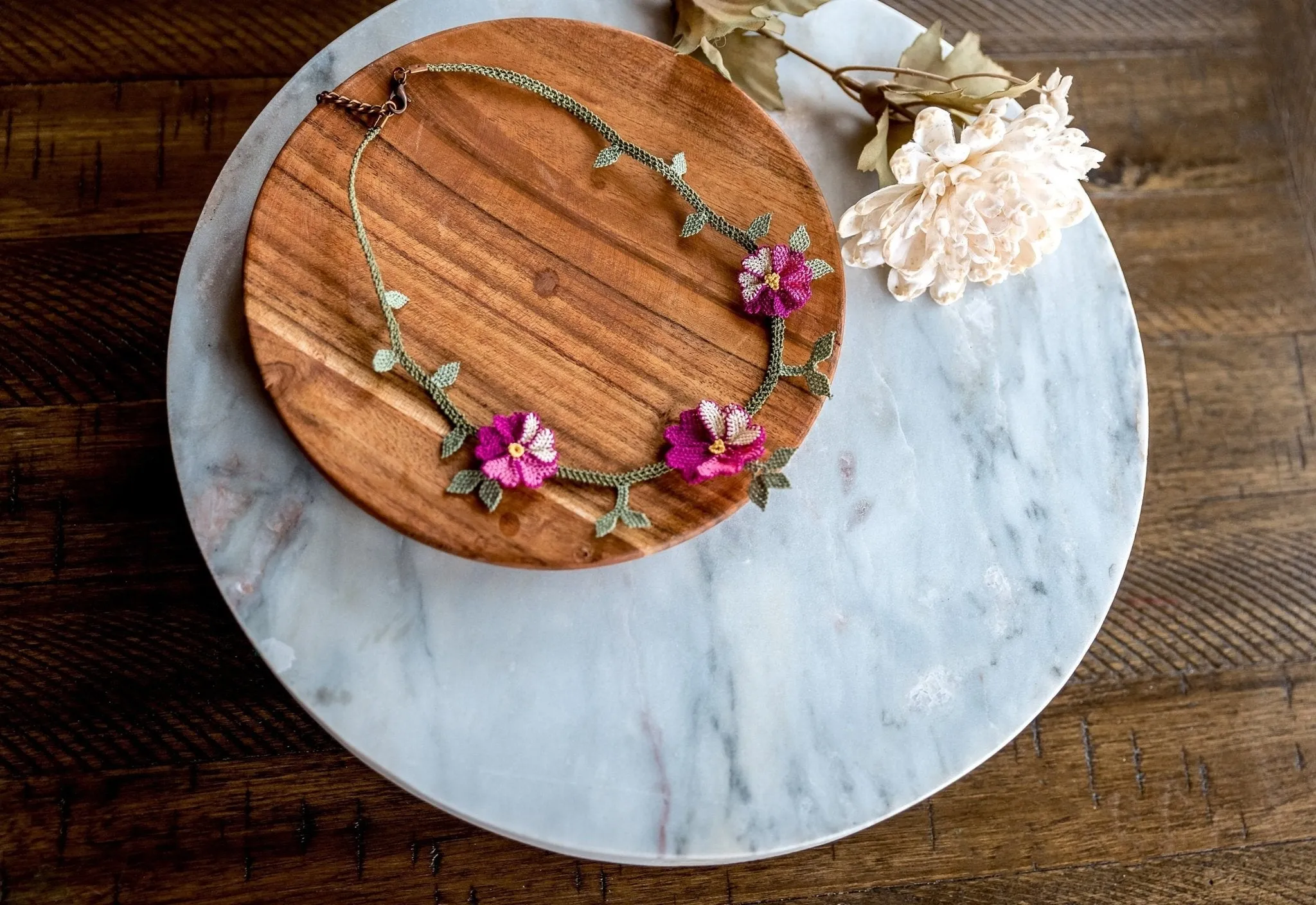 Floral Crochet Necklace