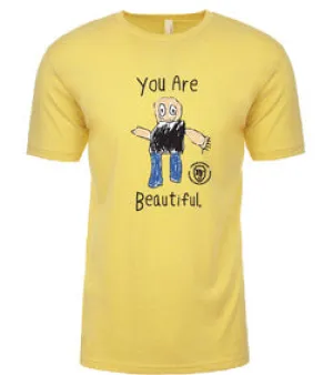 Forging Forward "You Are Beautiful" Full Color T-Shirt - Banana Cream Yellow