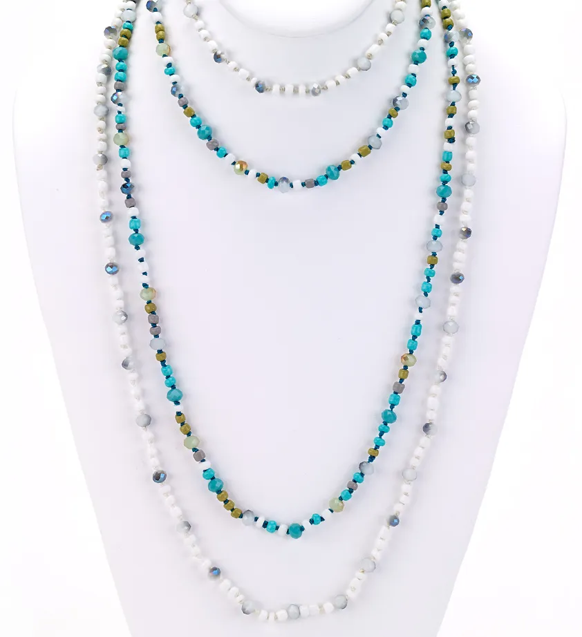 Glass Beaded Long Necklace
