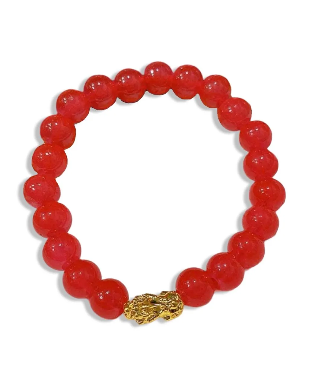 GOLD PIYAO | 24K Red Ruby Birthmonth Beads Lucky Piyao Bracelet