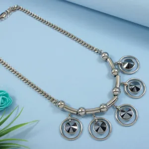 Hanging Crystal Pendent Chain Necklace