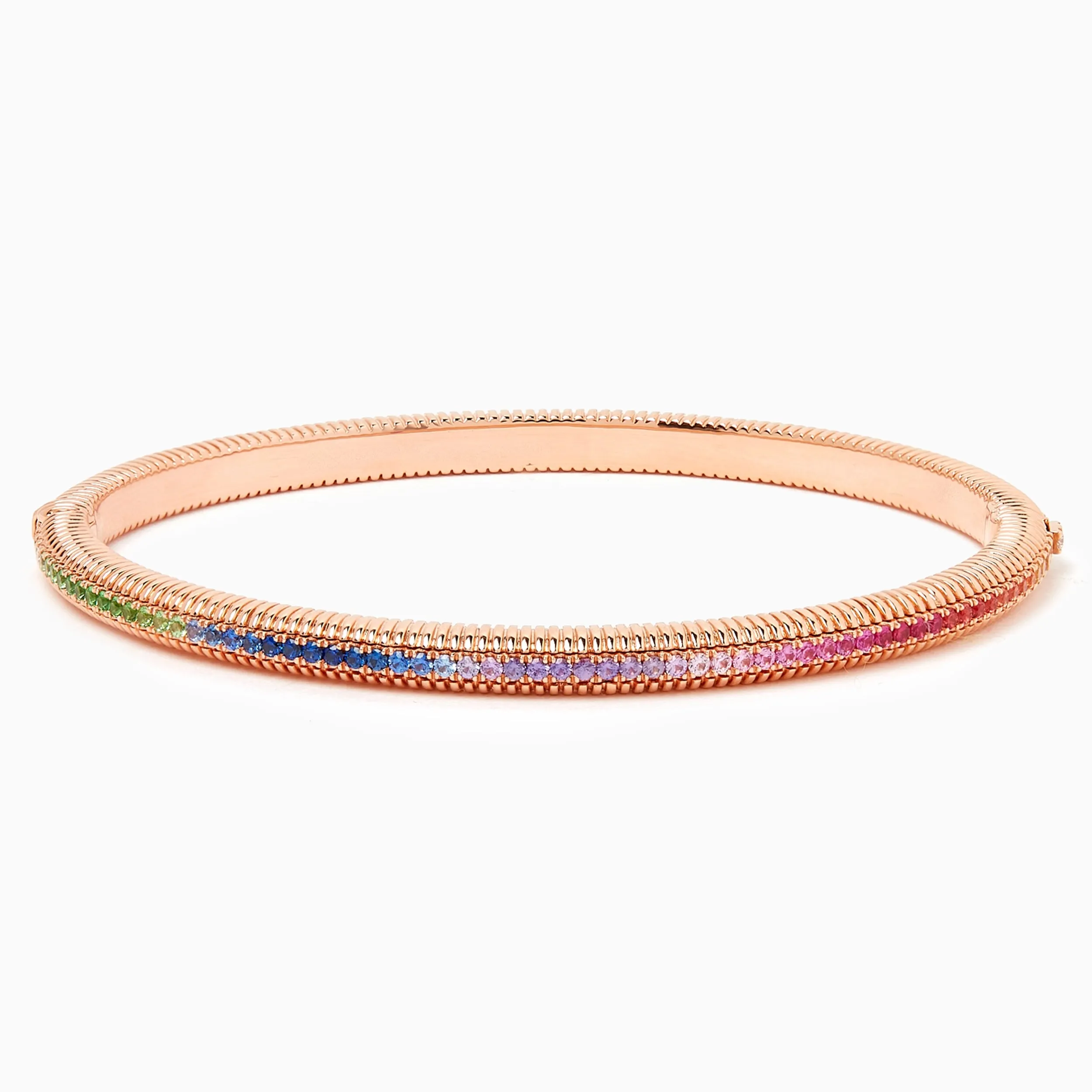 Hinged Fluted Bracelet