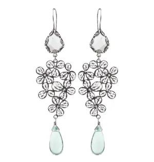 Hortensia hanging chandelier earrings