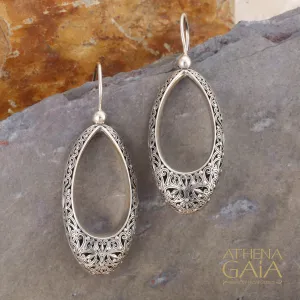 Kallisto Open Oval Filigree Earrings