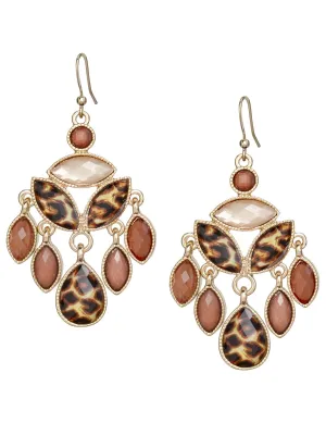 Leopard Chandelier Earrings