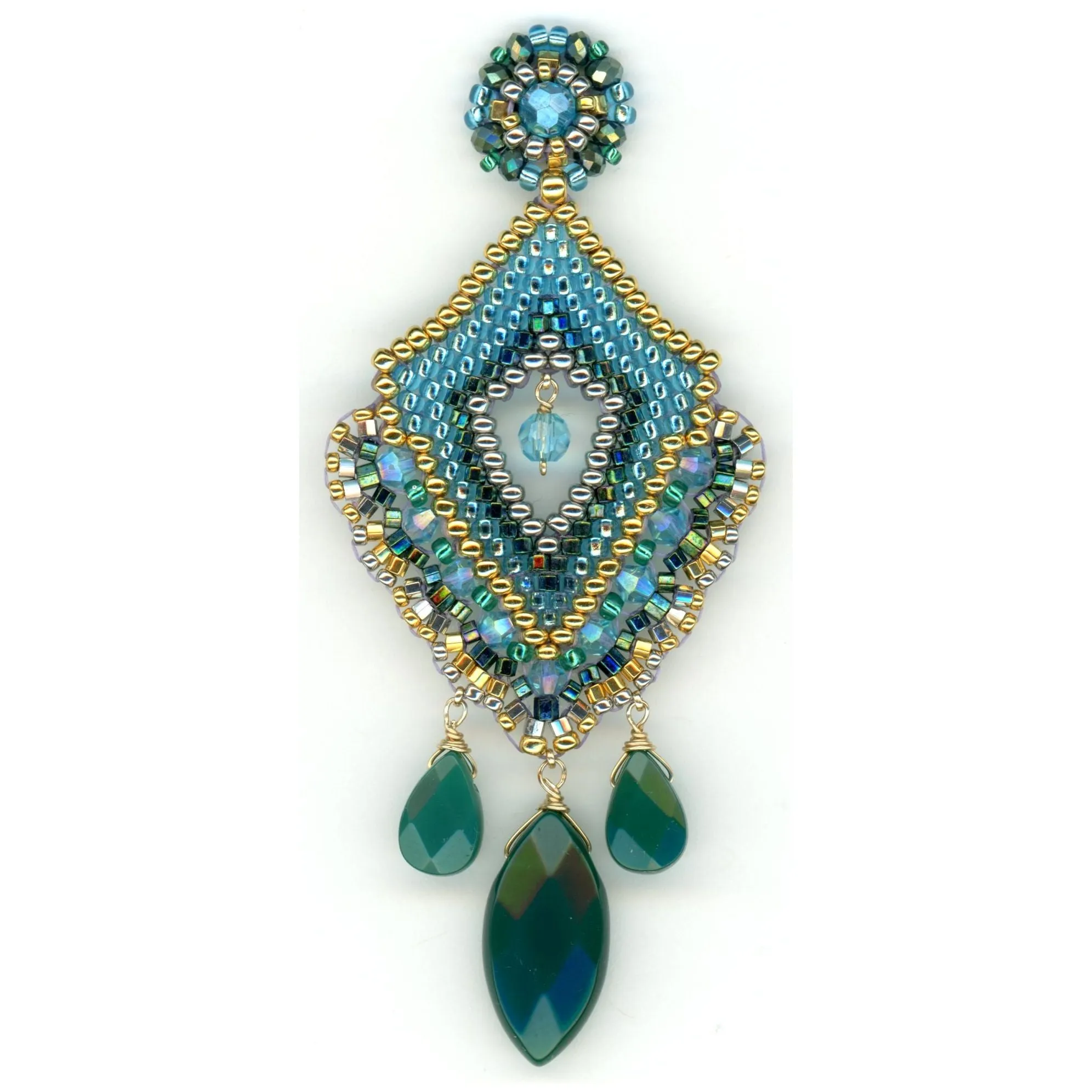 MIGUEL ASES  GREEN WITH ENVY TEARDROP CHANDELIER
