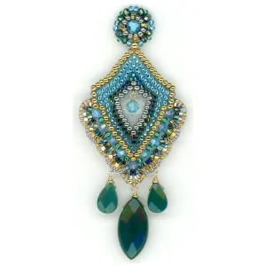 MIGUEL ASES  GREEN WITH ENVY TEARDROP CHANDELIER