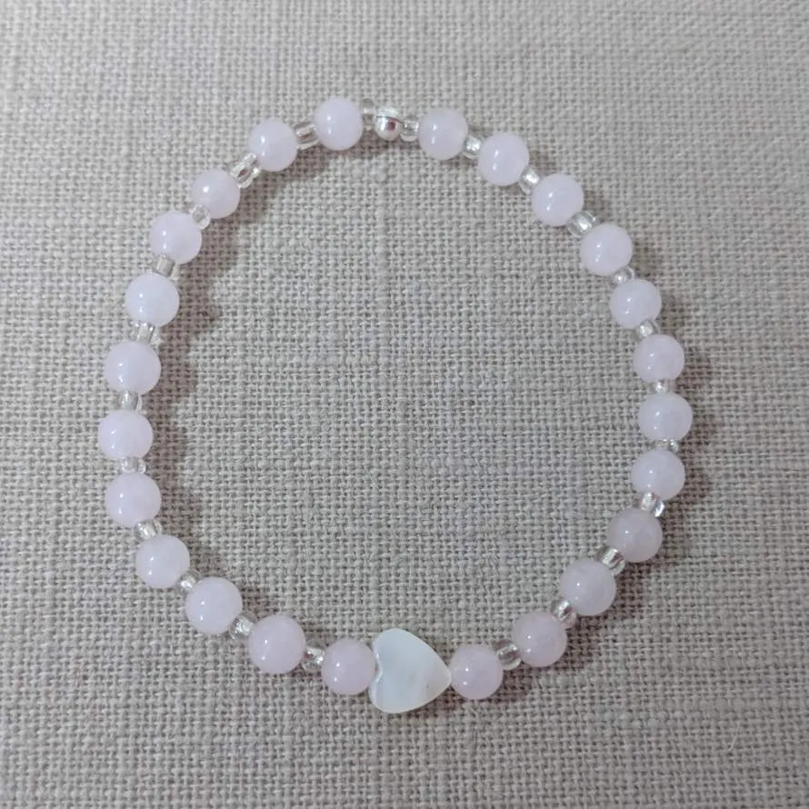 Mini Macaroon Rose Quartz Bracelet