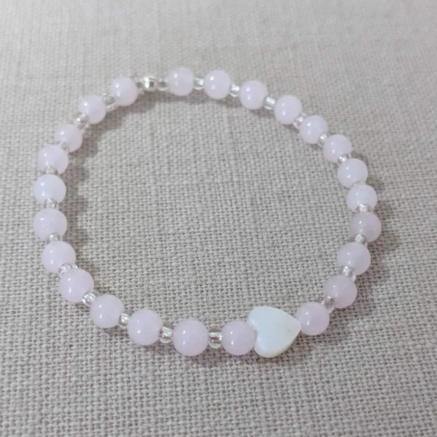Mini Macaroon Rose Quartz Bracelet