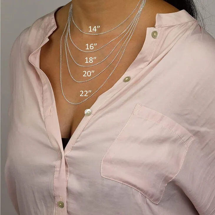 Name Necklace with Coloured Symbols Sterling Silver