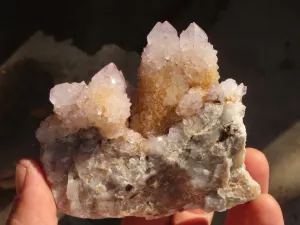 Natural Pale Spirit Amethyst Quartz Clusters x 2 From Boekenhouthoek, South Africa