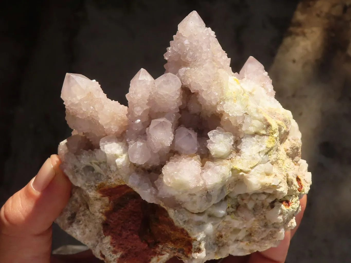 Natural Pale Spirit Amethyst Quartz Clusters x 2 From Boekenhouthoek, South Africa