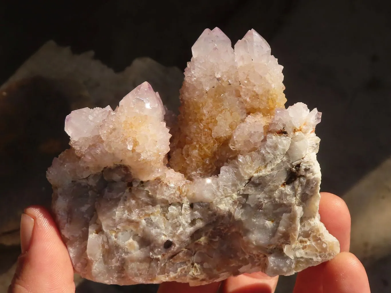 Natural Pale Spirit Amethyst Quartz Clusters x 2 From Boekenhouthoek, South Africa