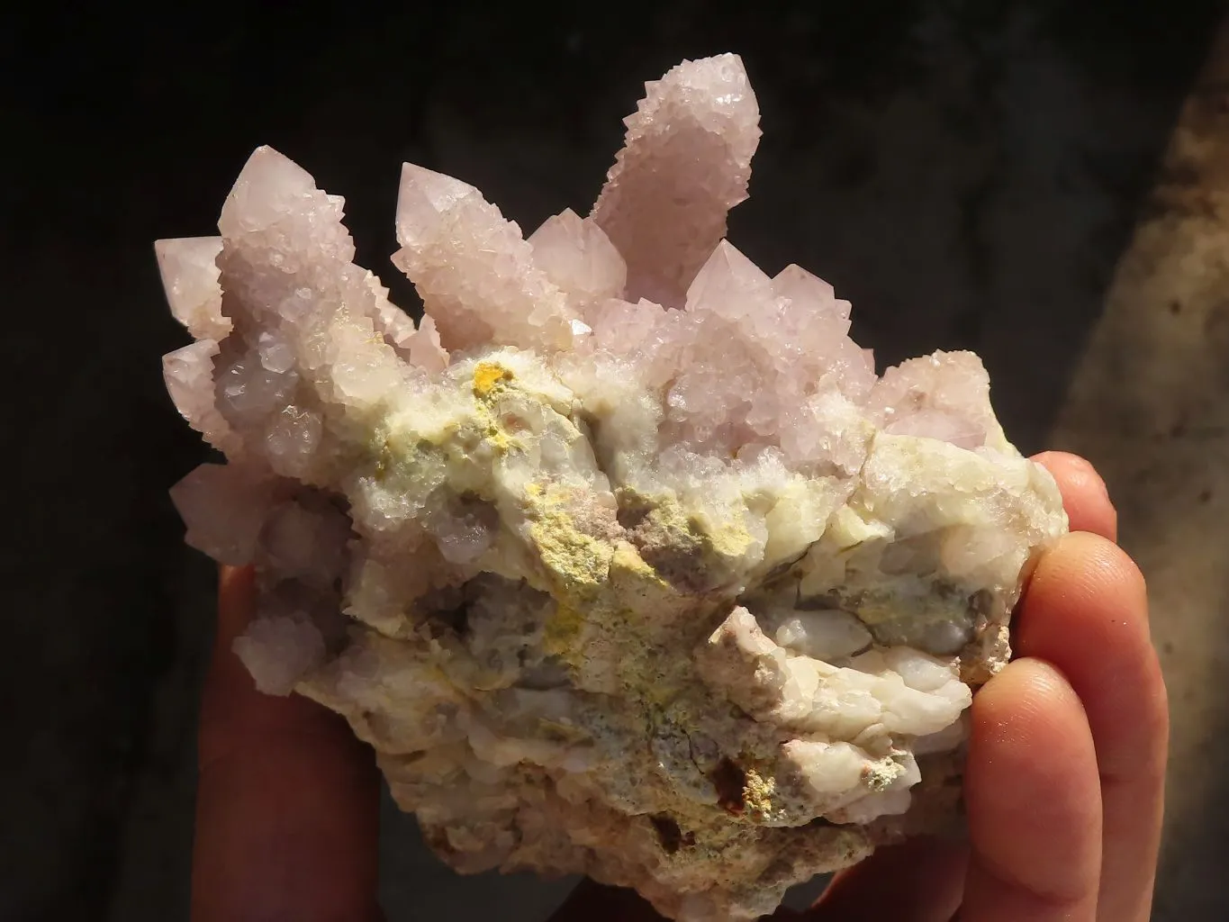 Natural Pale Spirit Amethyst Quartz Clusters x 2 From Boekenhouthoek, South Africa
